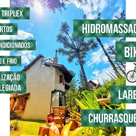 Incrivel Casa Com Hidro-Bikes-Centro De Gramado 3Q-3